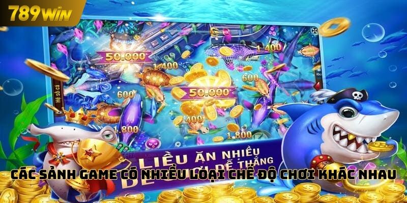 Các sảnh game có nhiều loại chế độ chơi khác nhau