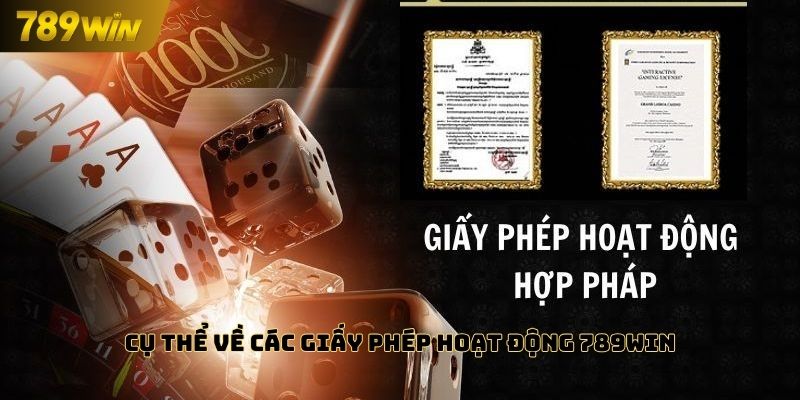 Cụ thể về các giấy phép hoạt động 789WIN